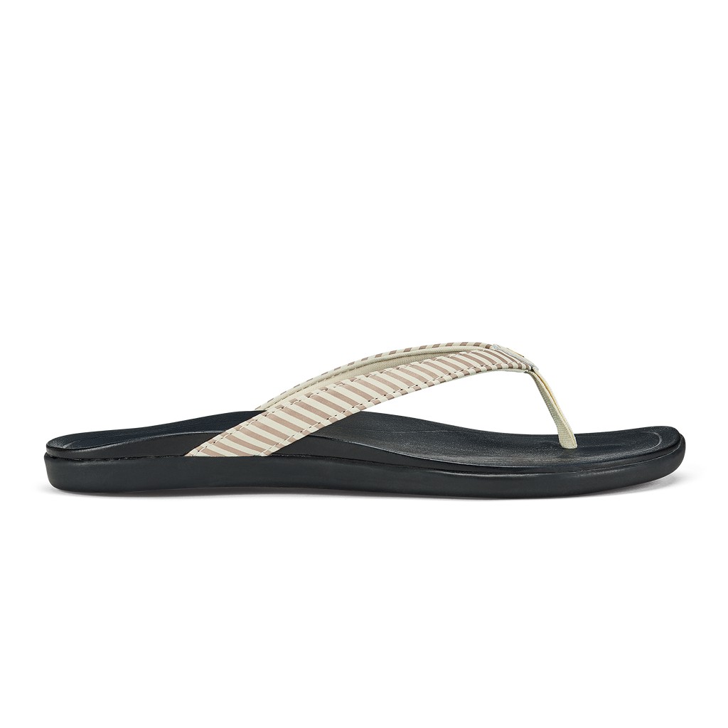 Olukai Zehentrenner Damen - Ho Opio Comfy & Classic Beach Schwarz - 05943TZHQ